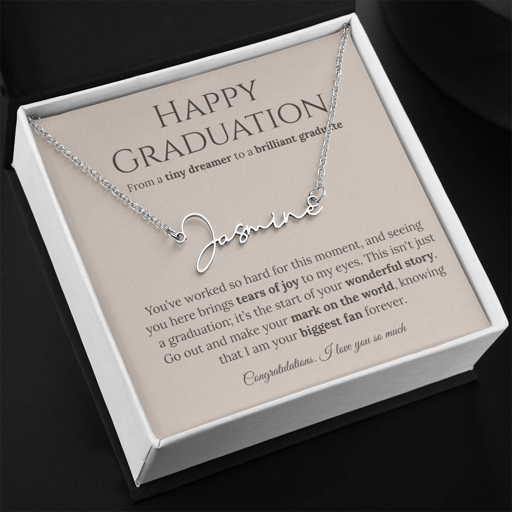 Personalized Graduation Gift -Signature Name Necklace
