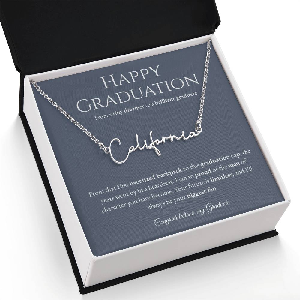 Personalized Graduation Gift -Signature Name Necklace