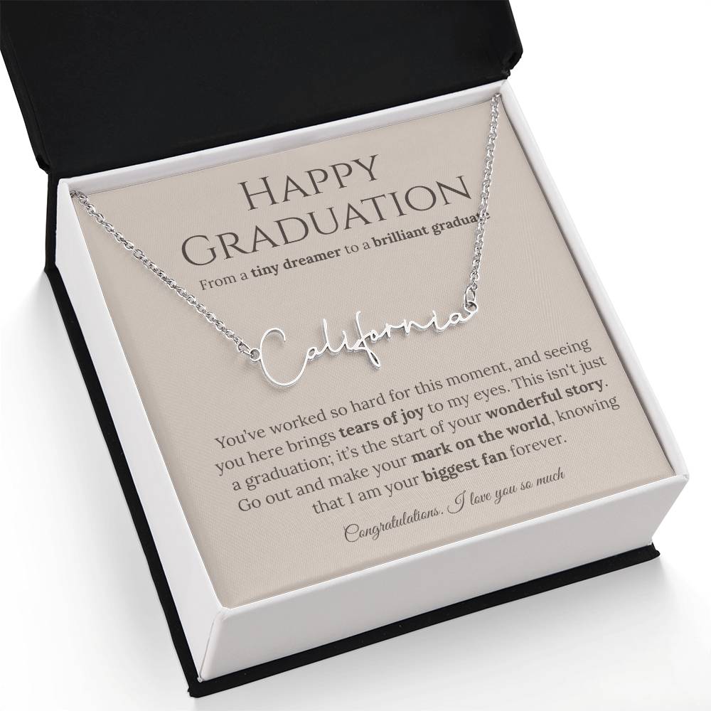 Personalized Graduation Gift -Signature Name Necklace