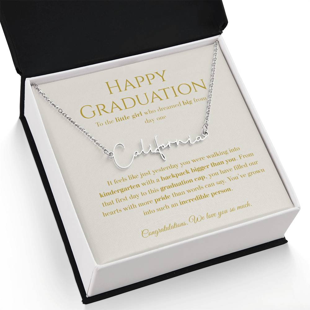 Personalized Graduation Gift -Signature Name Necklace