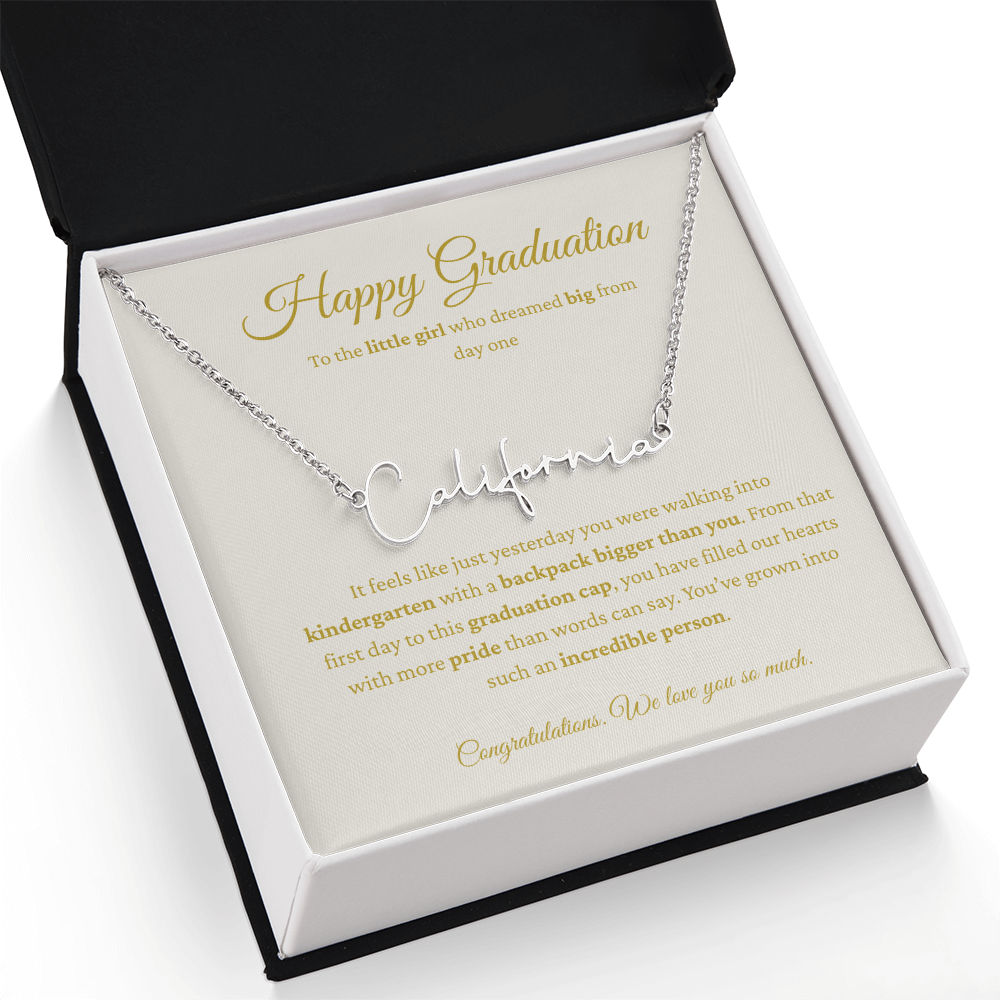 Personalized Graduation Gift - Signature Name Necklace
