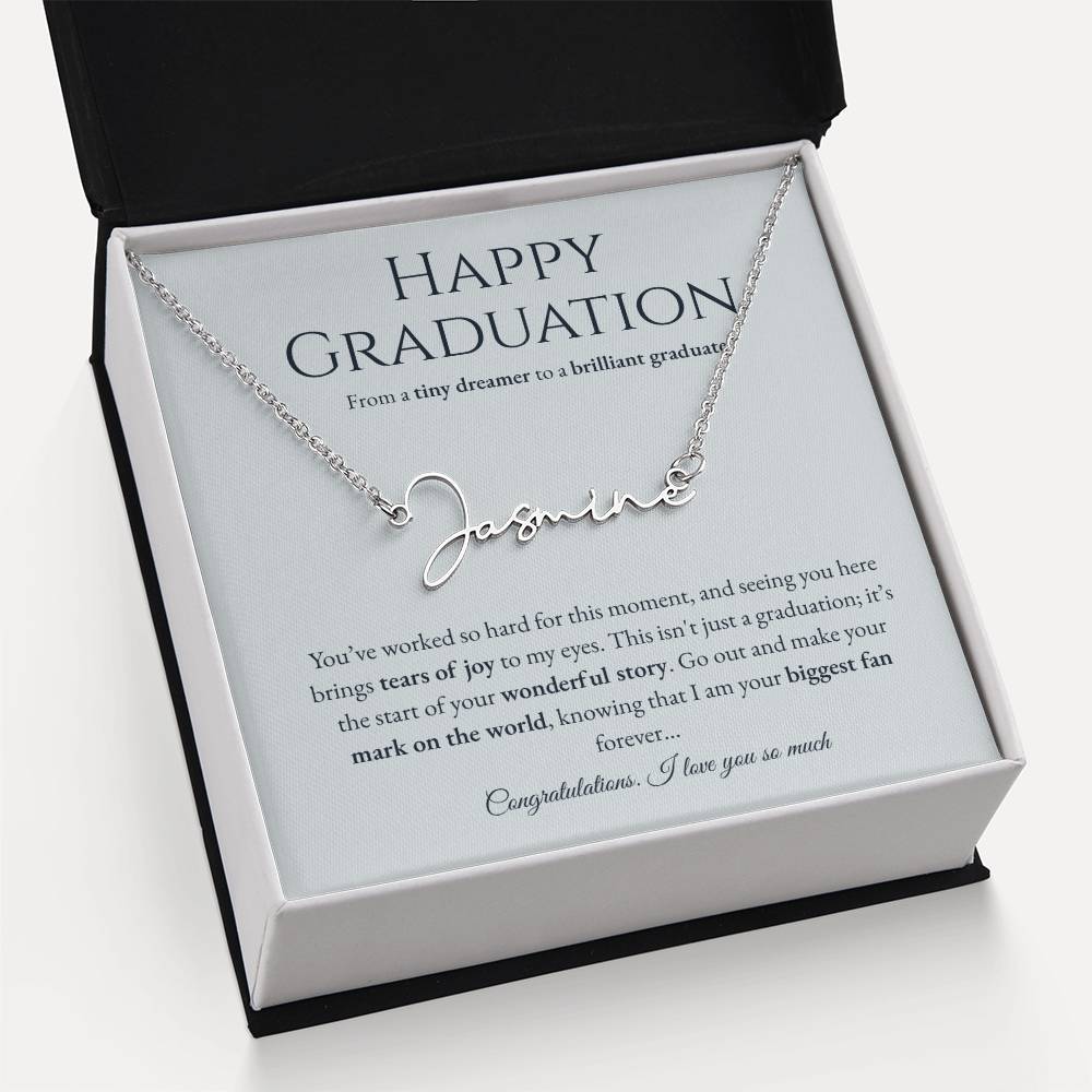 Personalized Graduation Gift -Signature Name Necklace