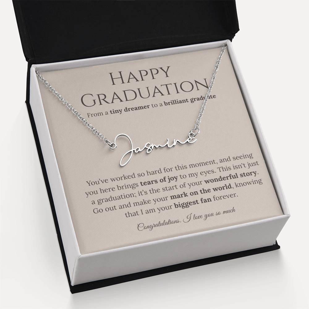 Personalized Graduation Gift -Signature Name Necklace