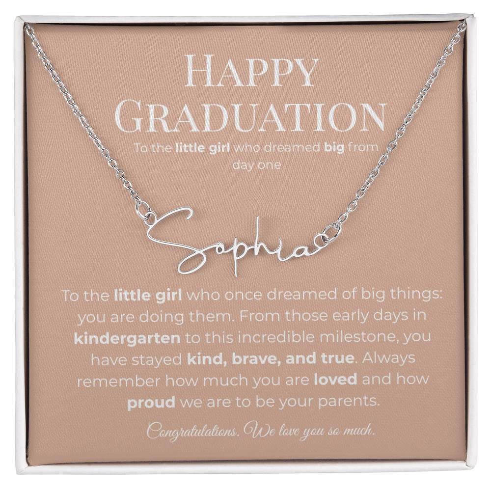 Personalized Graduation Gift -Signature Name Necklace