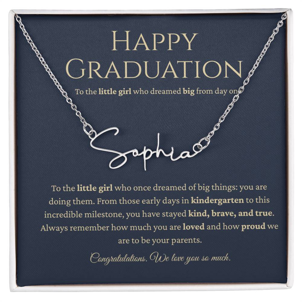 Personalized Graduation Gift -Signature Name Necklace