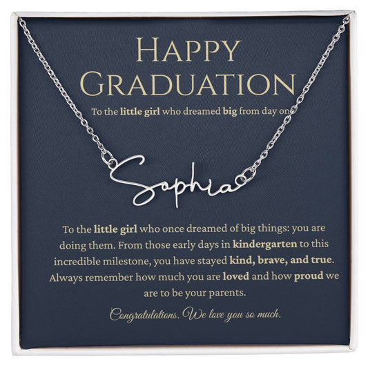 Personalized Graduation Gift -Signature Name Necklace
