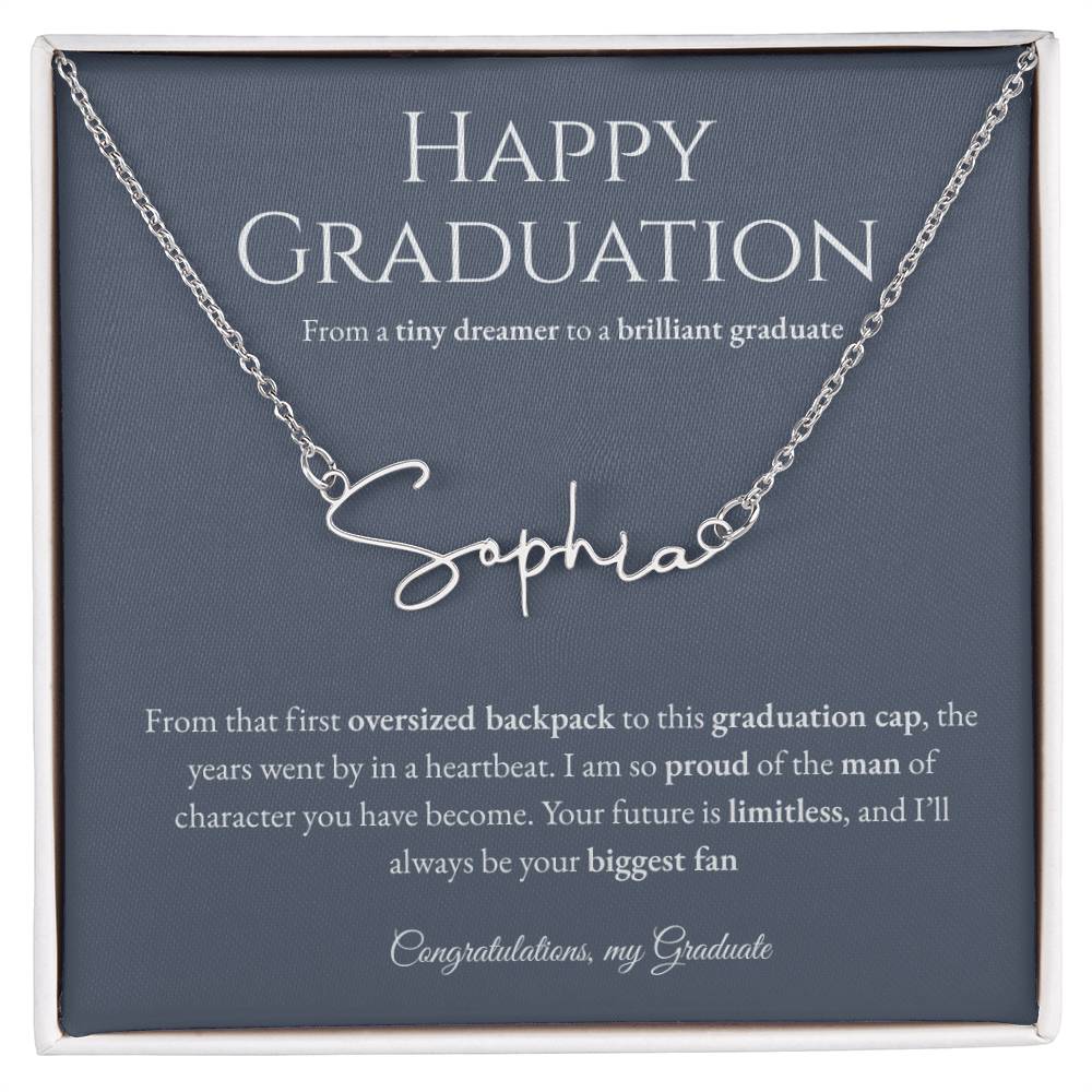 Personalized Graduation Gift -Signature Name Necklace