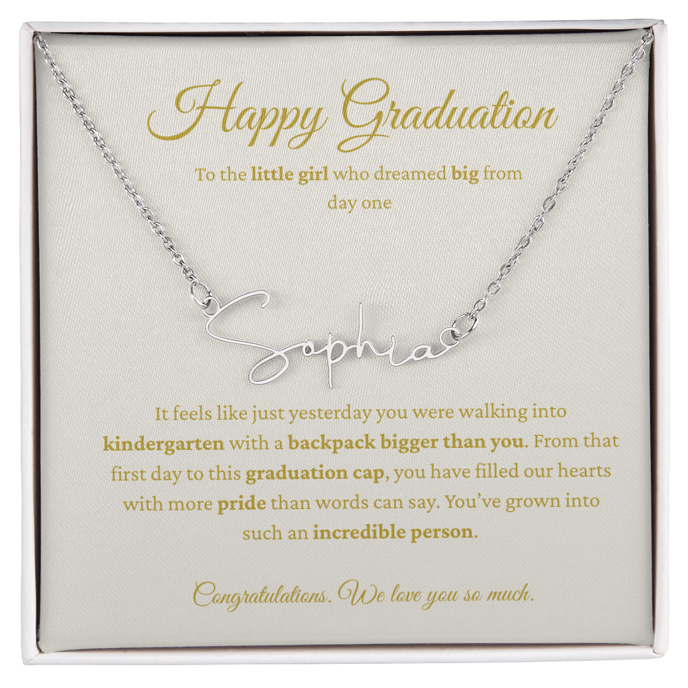 Personalized Graduation Gift - Signature Name Necklace