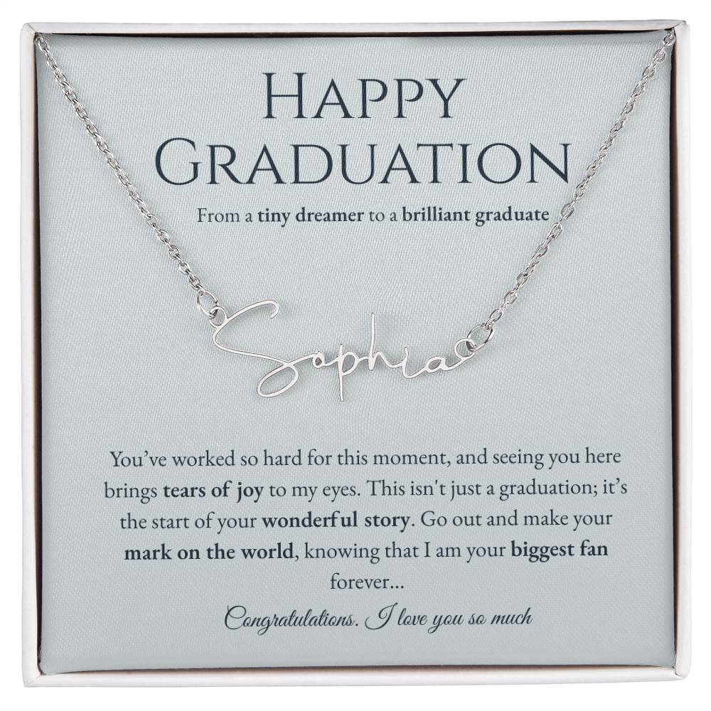 Personalized Graduation Gift -Signature Name Necklace