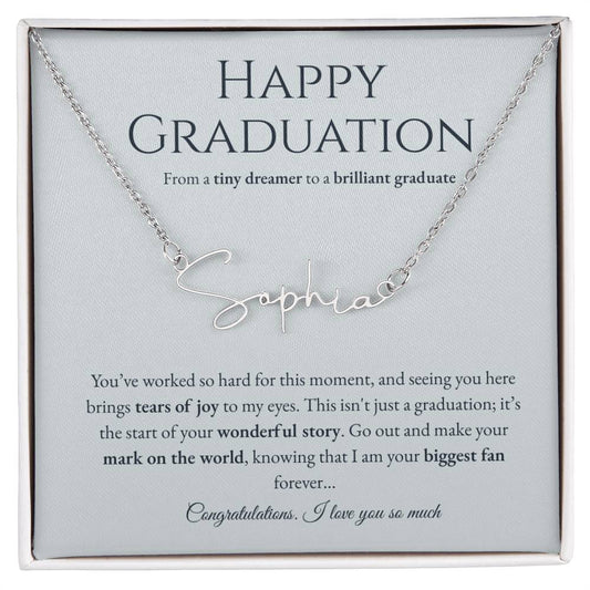 Personalized Graduation Gift -Signature Name Necklace