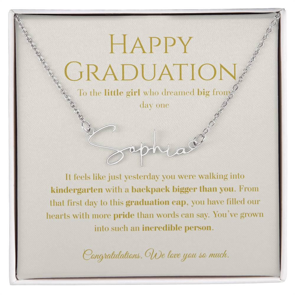 Personalized Graduation Gift -Signature Name Necklace