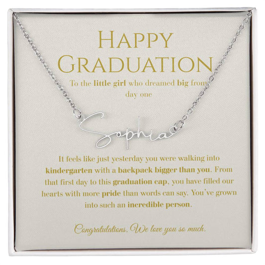 Personalized Graduation Gift -Signature Name Necklace