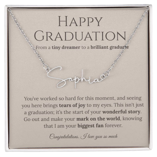 Personalized Graduation Gift -Signature Name Necklace