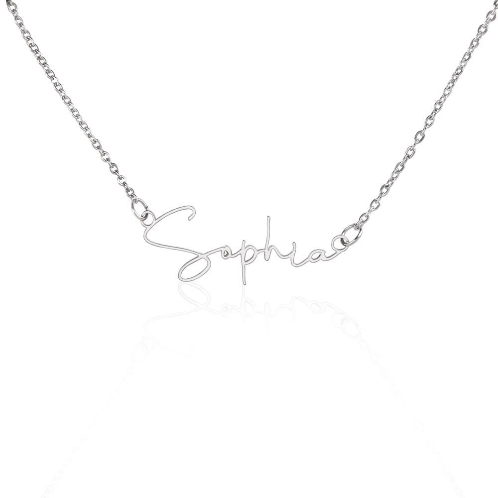 To My Daughter - Signature Name Necklace
