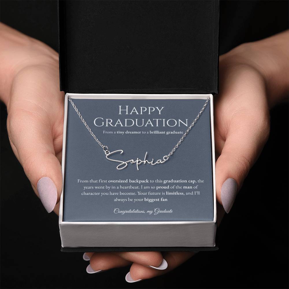 Personalized Graduation Gift -Signature Name Necklace