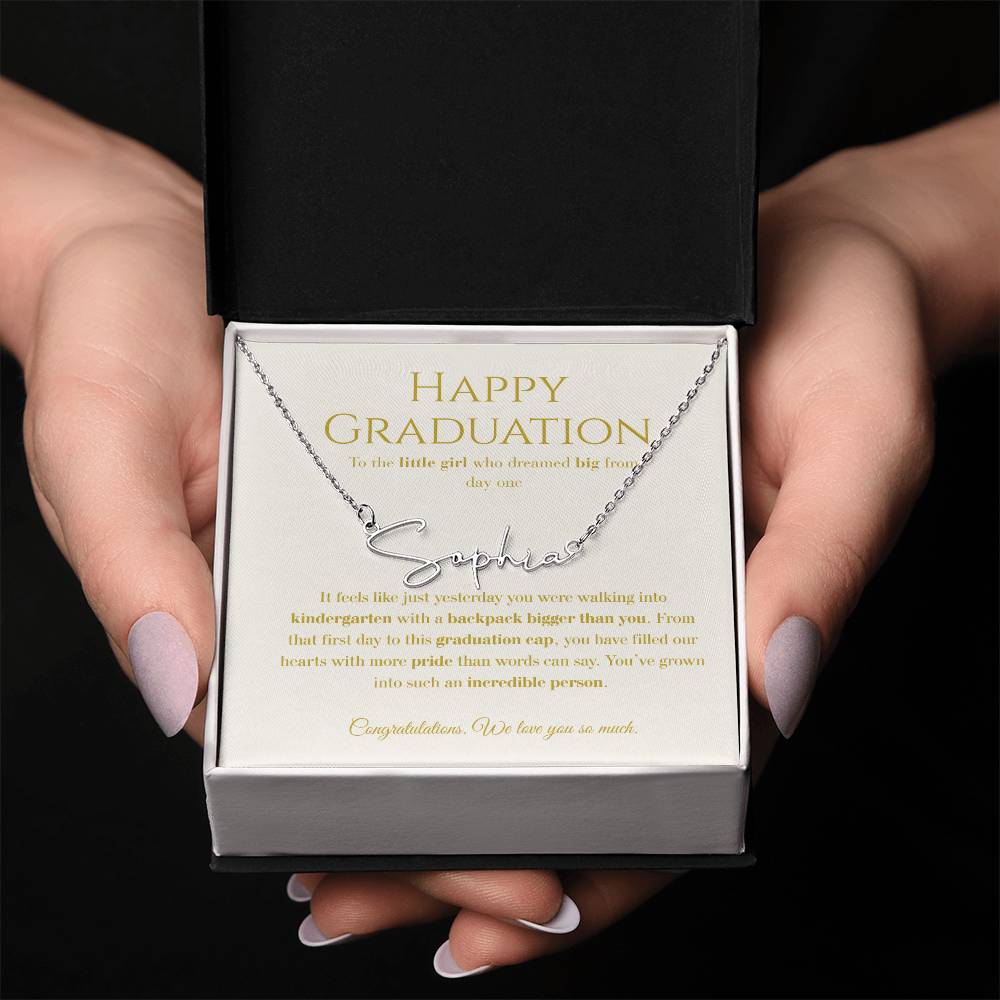 Personalized Graduation Gift -Signature Name Necklace