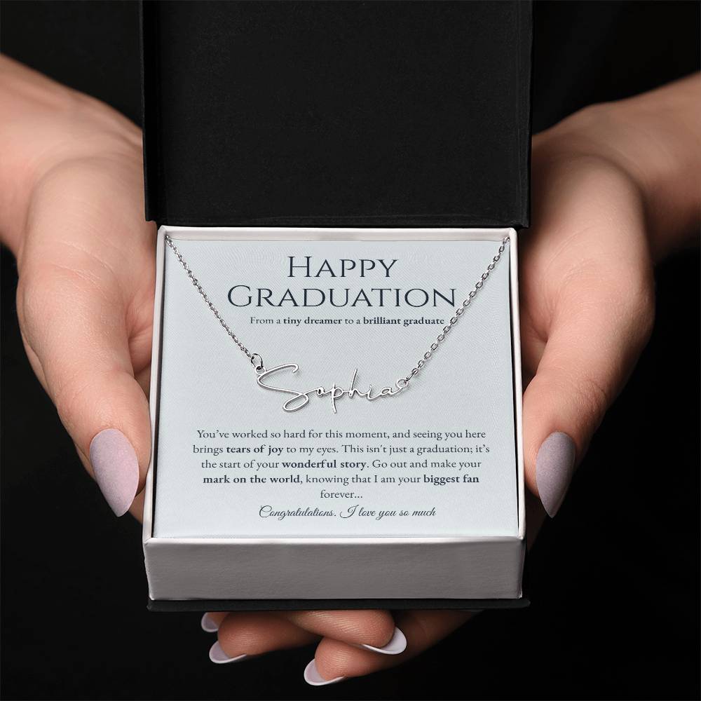 Personalized Graduation Gift -Signature Name Necklace