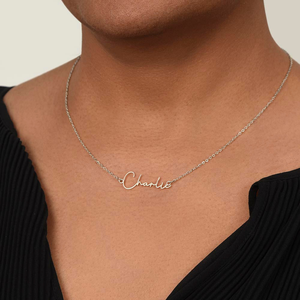 Personalized Graduation Gift -Signature Name Necklace