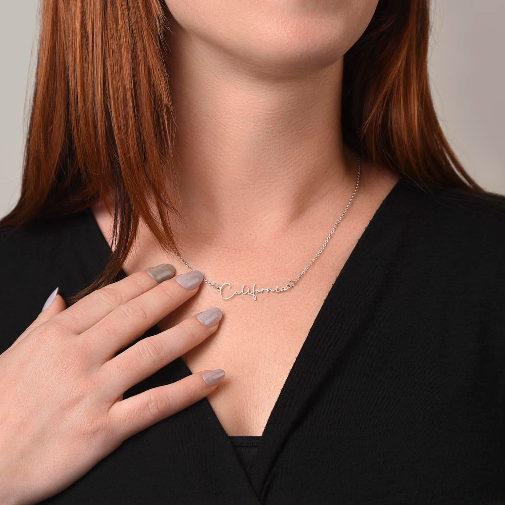 Personalized Graduation Gift - Signature Name Necklace