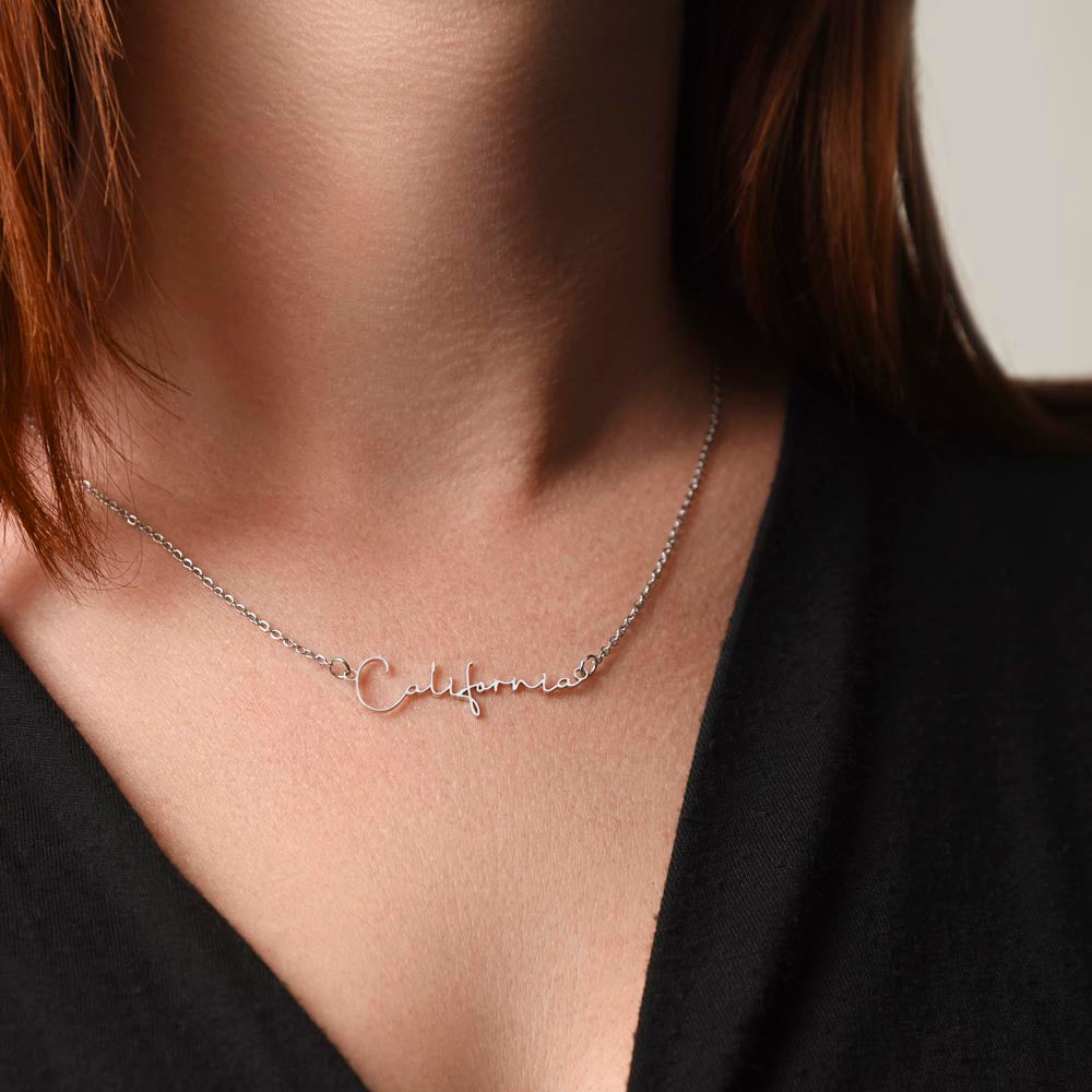 Personalized Graduation Gift -Signature Name Necklace