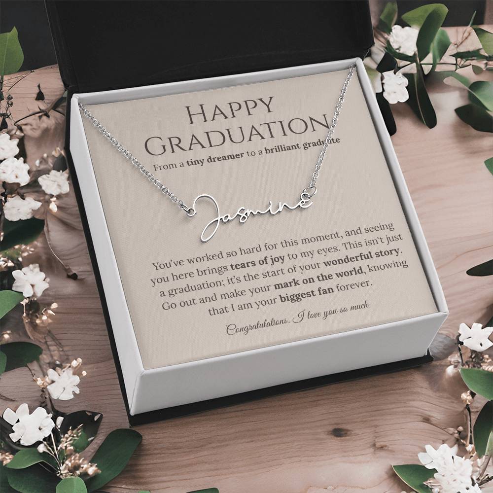 Personalized Graduation Gift -Signature Name Necklace