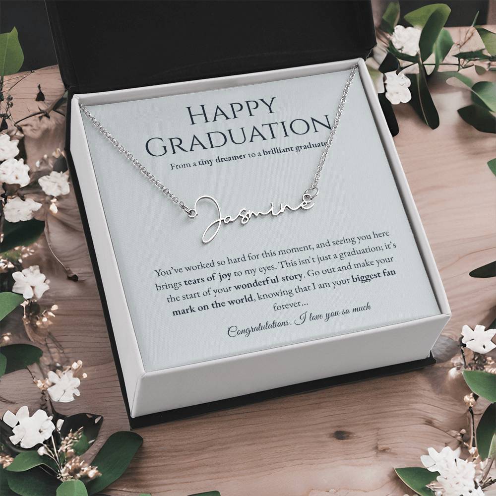 Personalized Graduation Gift -Signature Name Necklace