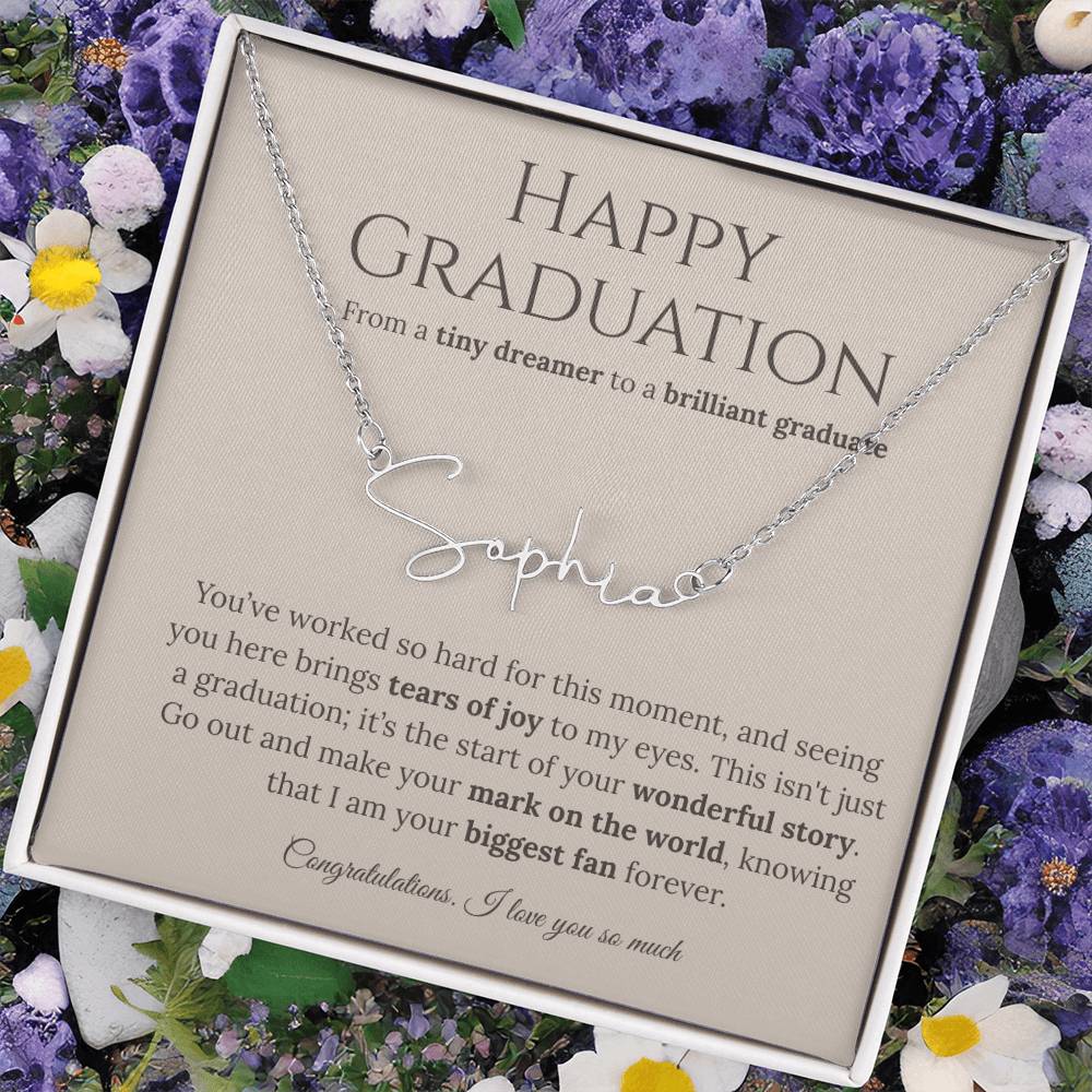 Personalized Graduation Gift -Signature Name Necklace