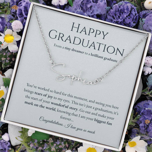 Personalized Graduation Gift -Signature Name Necklace