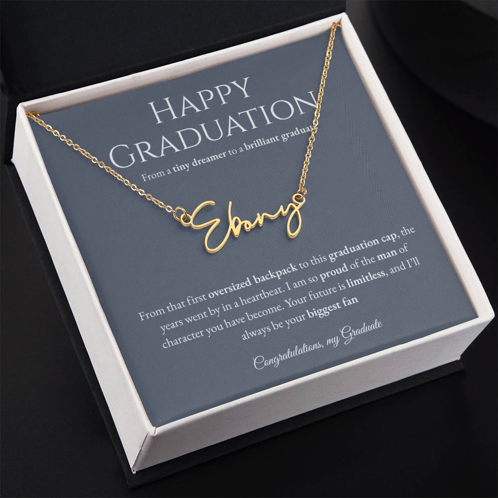Personalized Graduation Gift -Signature Name Necklace