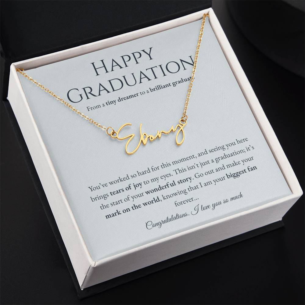 Personalized Graduation Gift -Signature Name Necklace