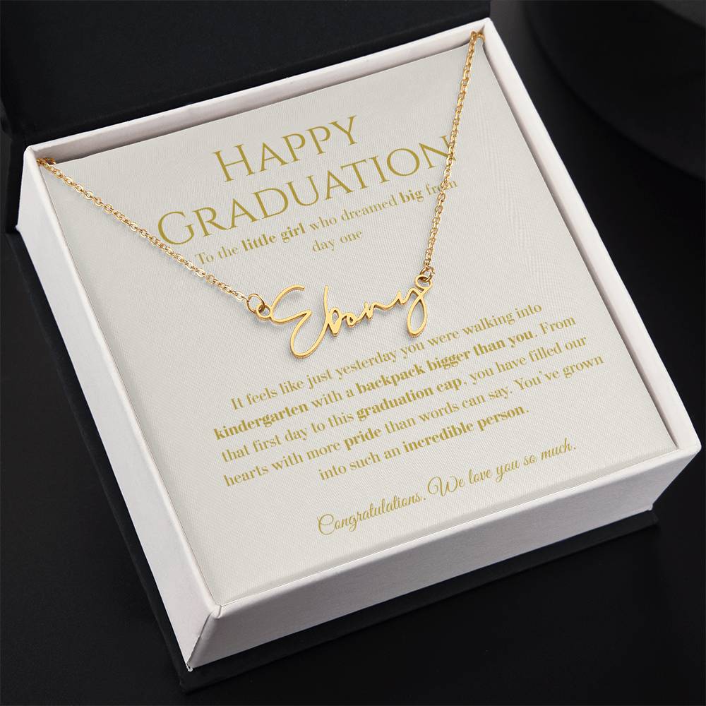 Personalized Graduation Gift -Signature Name Necklace