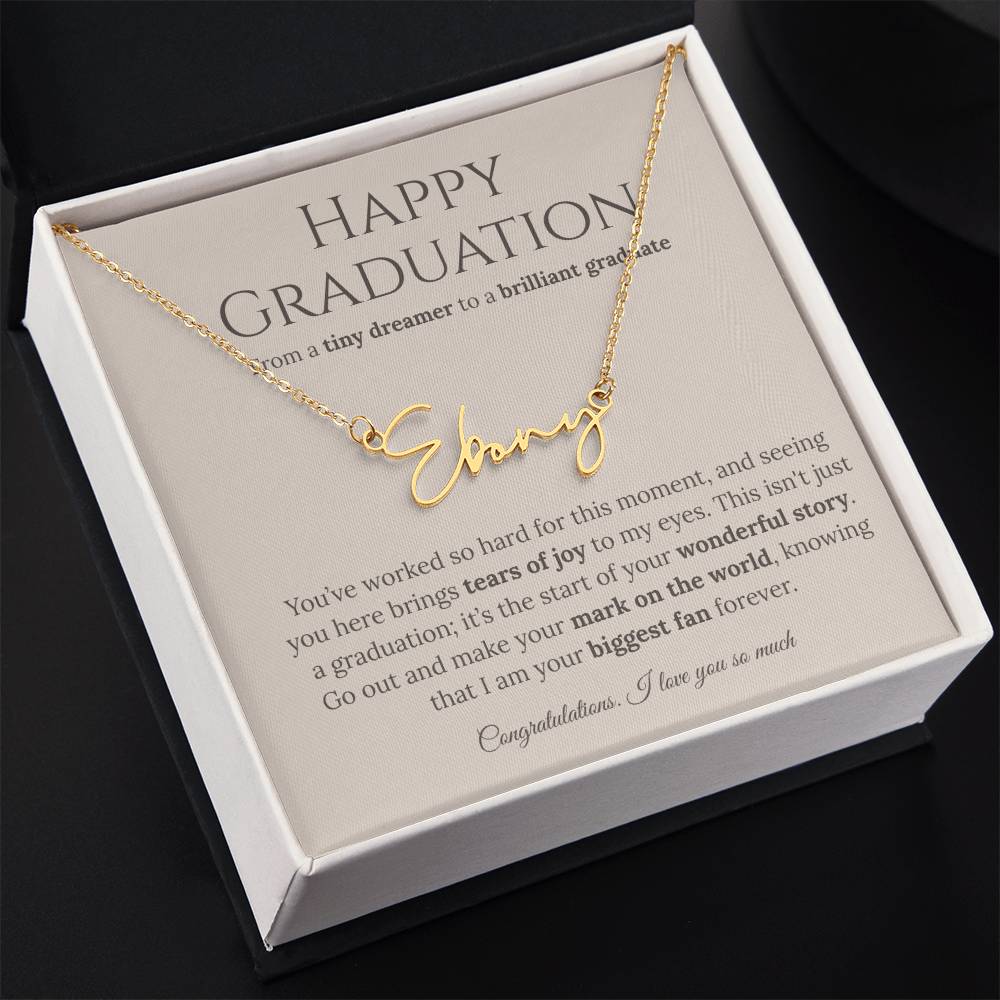 Personalized Graduation Gift -Signature Name Necklace