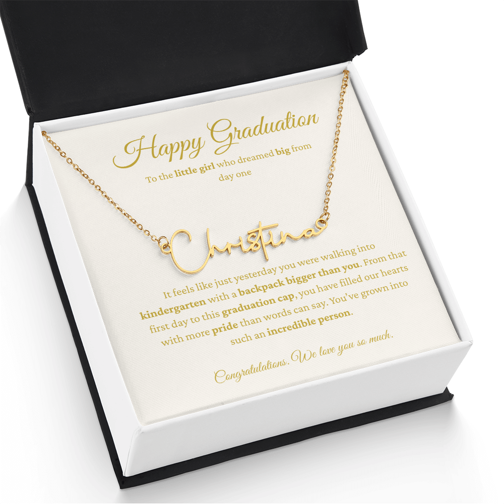 Personalized Graduation Gift - Signature Name Necklace