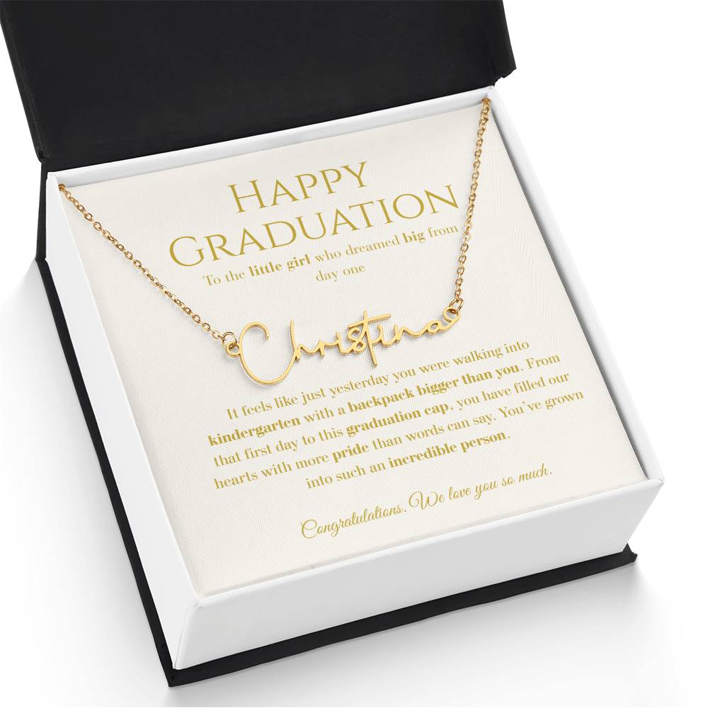 Personalized Graduation Gift -Signature Name Necklace