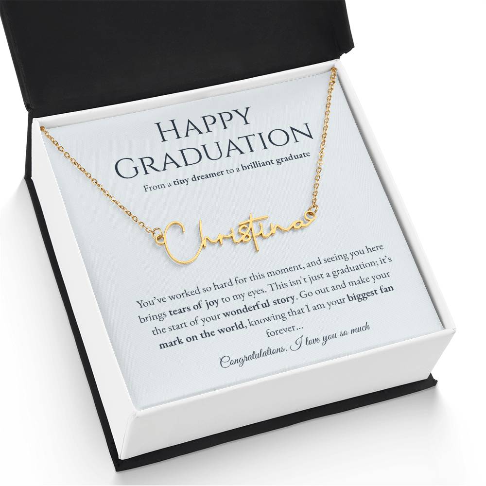Personalized Graduation Gift -Signature Name Necklace