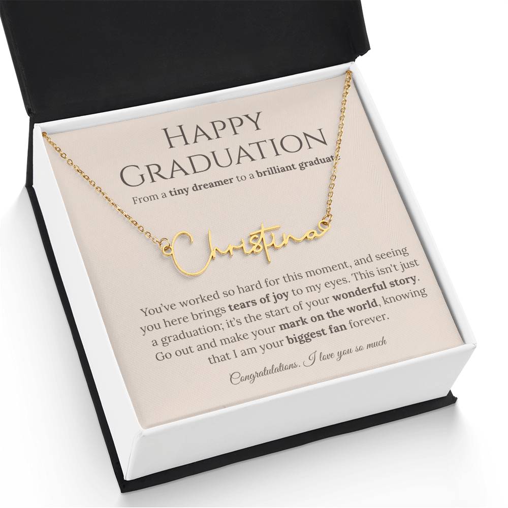 Personalized Graduation Gift -Signature Name Necklace