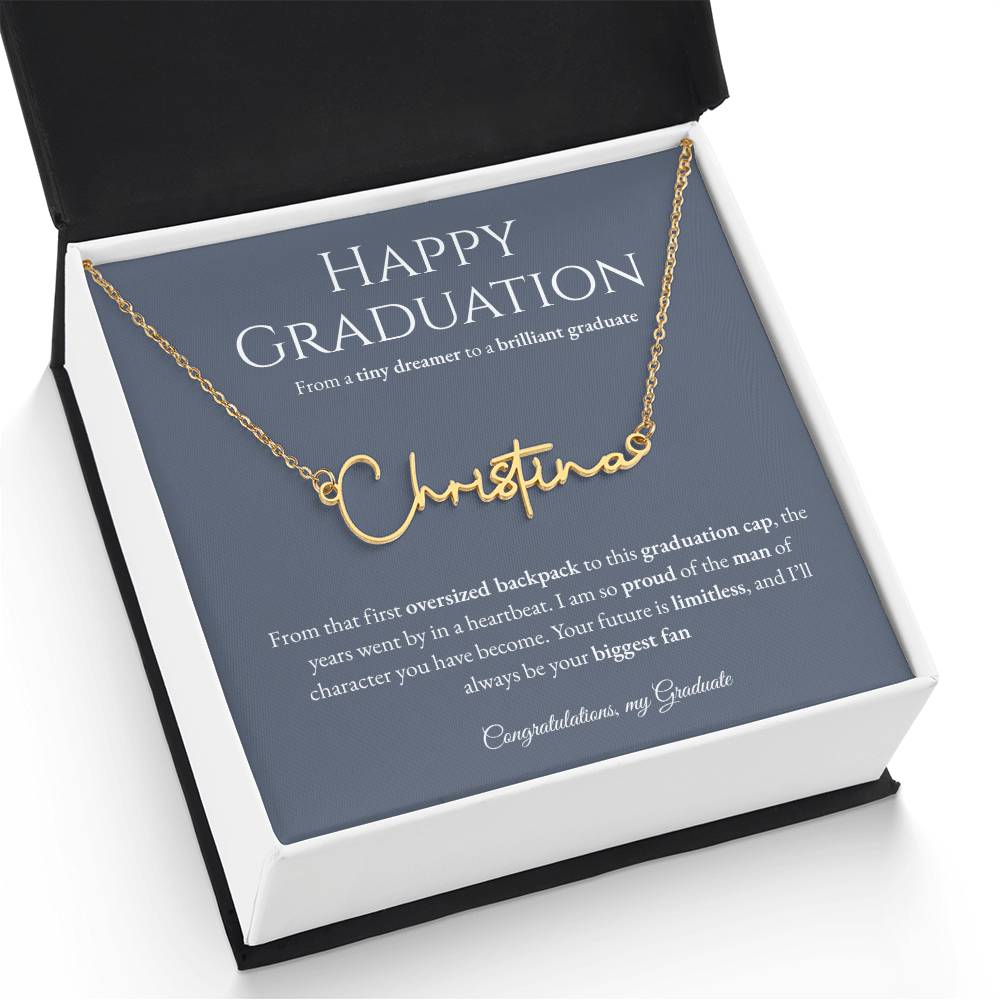 Personalized Graduation Gift -Signature Name Necklace