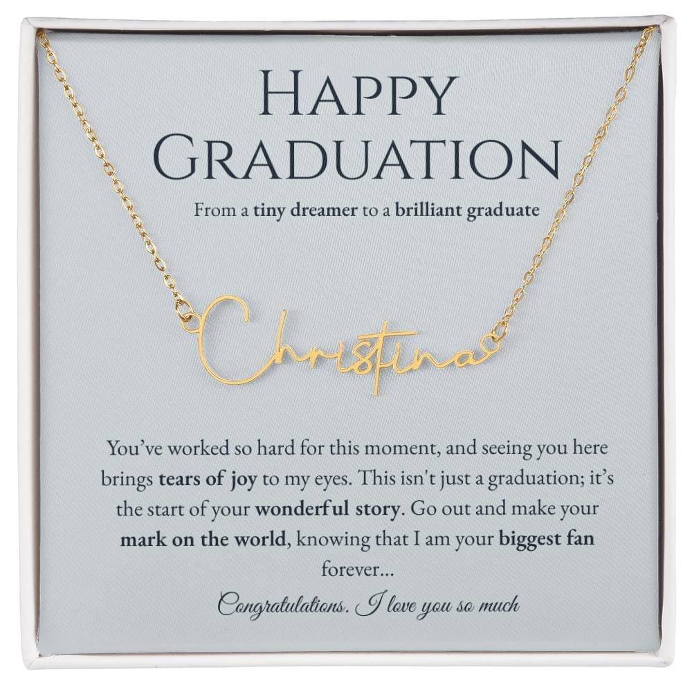 Personalized Graduation Gift -Signature Name Necklace