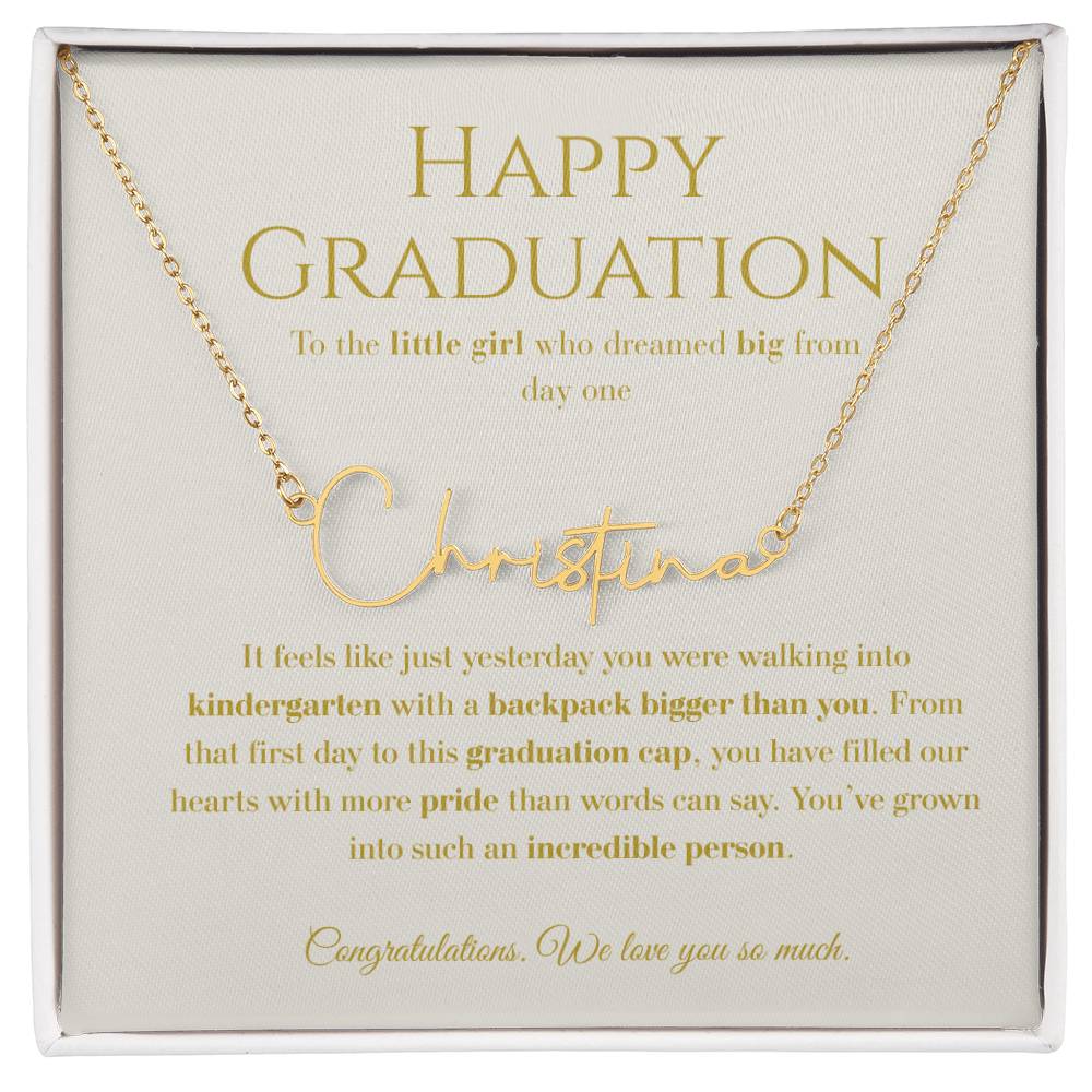 Personalized Graduation Gift -Signature Name Necklace