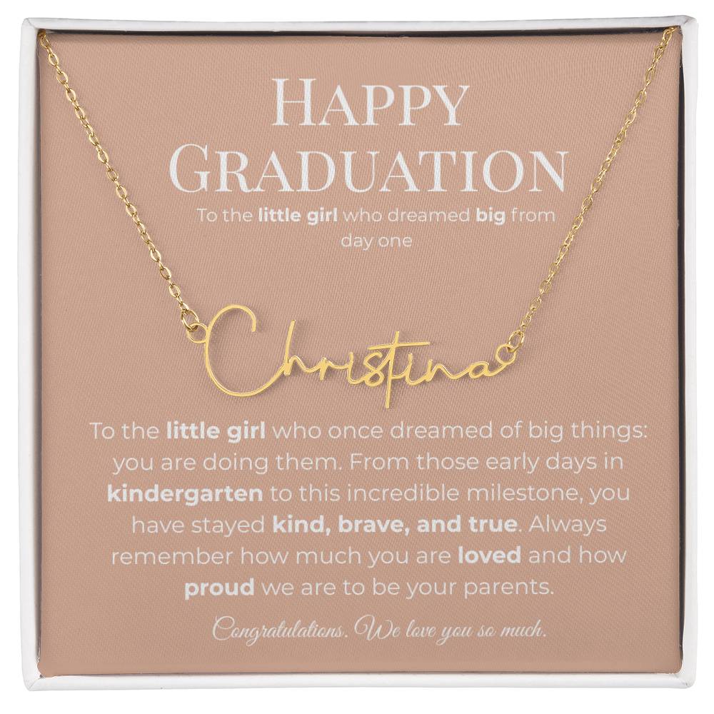 Personalized Graduation Gift -Signature Name Necklace