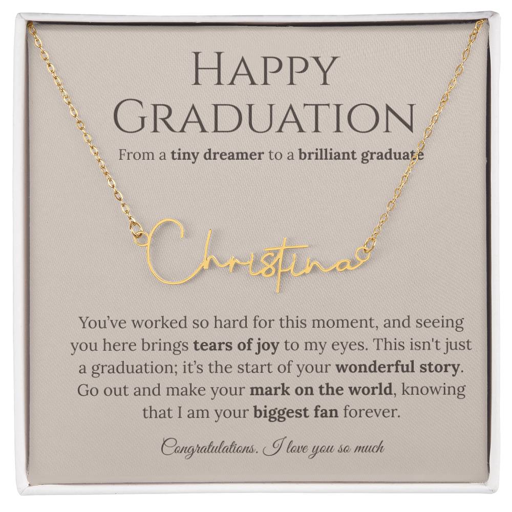 Personalized Graduation Gift -Signature Name Necklace
