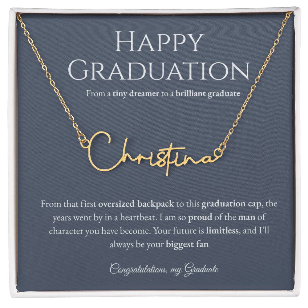 Personalized Graduation Gift -Signature Name Necklace
