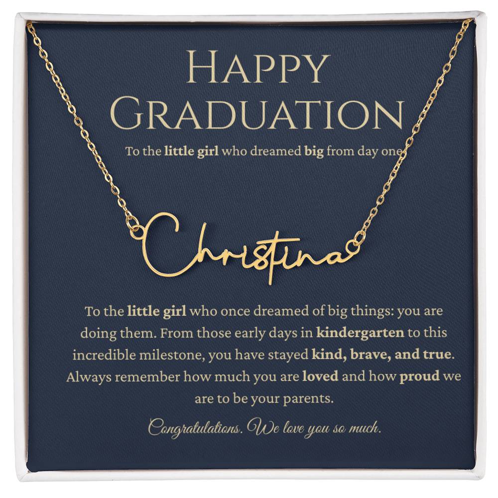 Personalized Graduation Gift -Signature Name Necklace