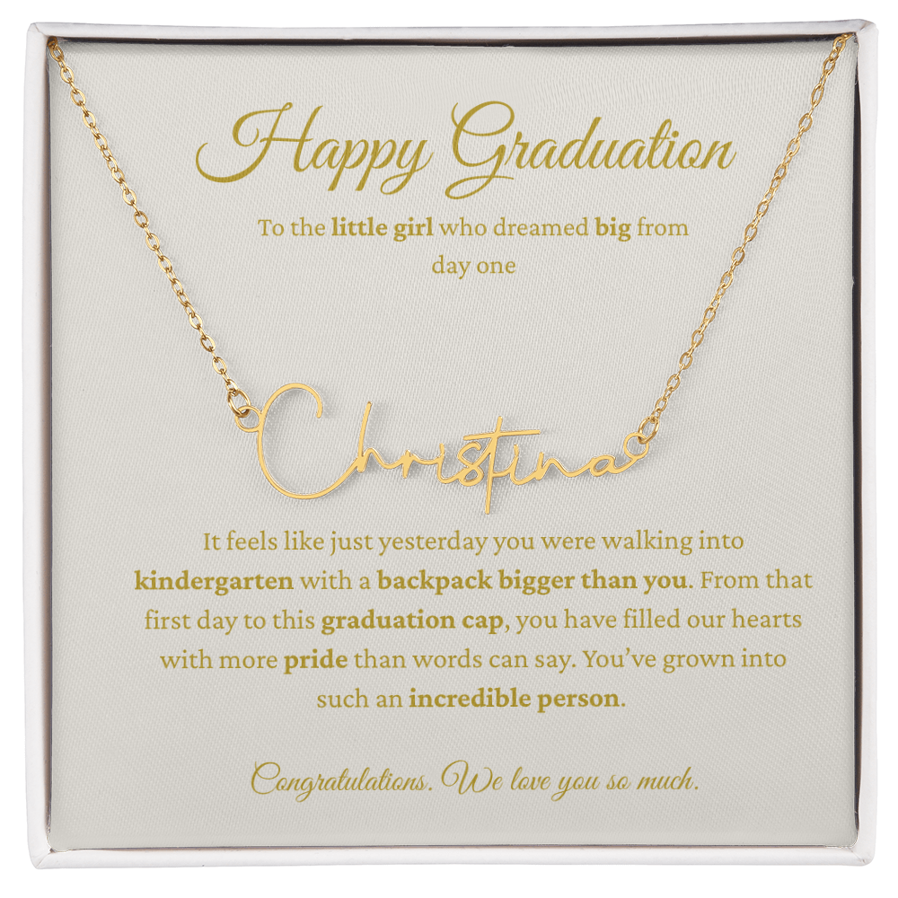 Personalized Graduation Gift - Signature Name Necklace