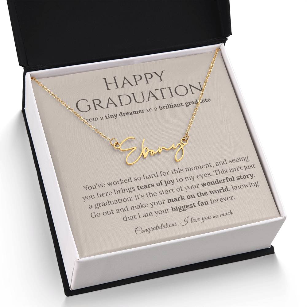 Personalized Graduation Gift -Signature Name Necklace