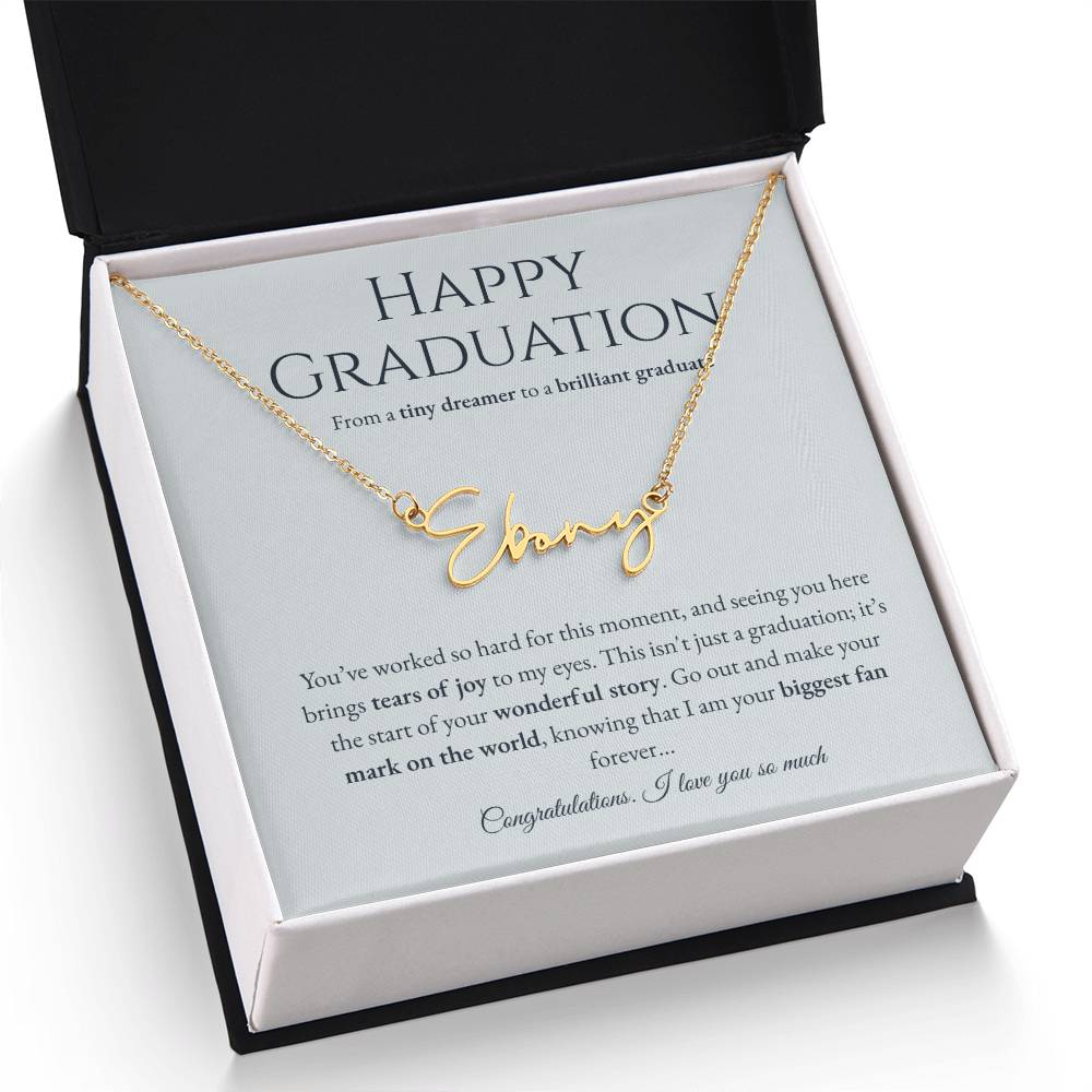 Personalized Graduation Gift -Signature Name Necklace