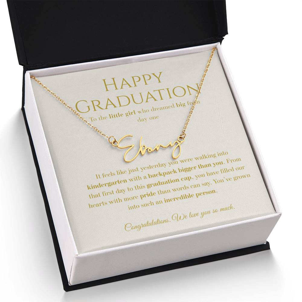 Personalized Graduation Gift -Signature Name Necklace