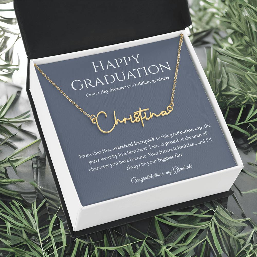 Personalized Graduation Gift -Signature Name Necklace