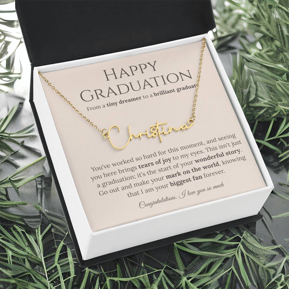 Personalized Graduation Gift -Signature Name Necklace