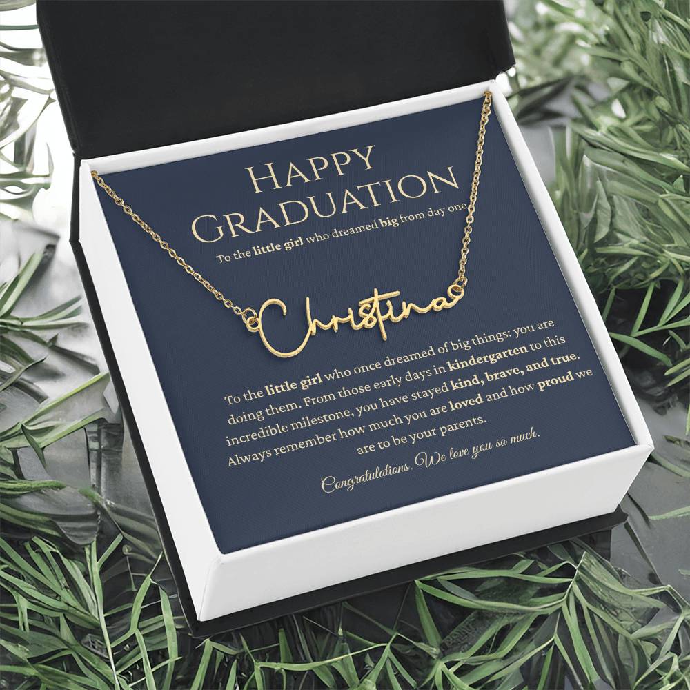 Personalized Graduation Gift -Signature Name Necklace